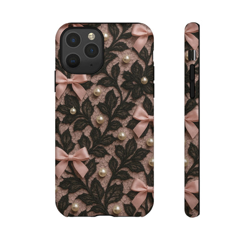 Lace & Pearls Coquette Phone Case